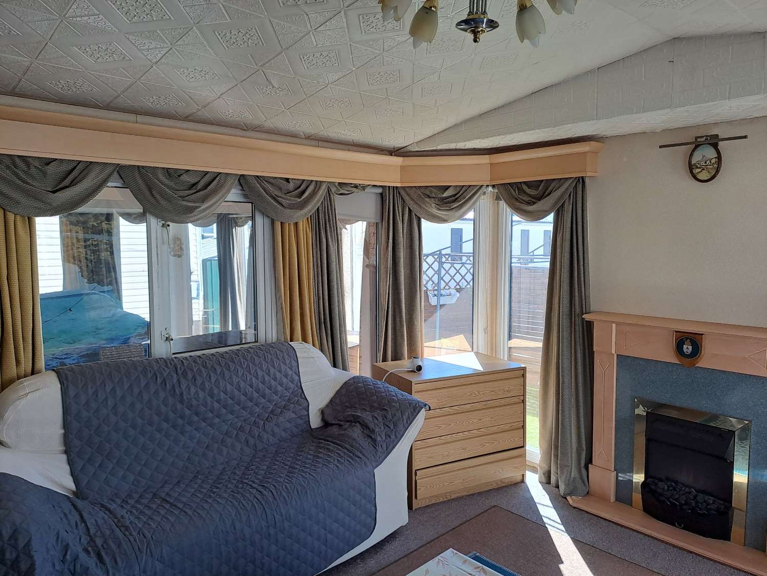 Unique BK Senator mobile home with extension and stoarge sheds