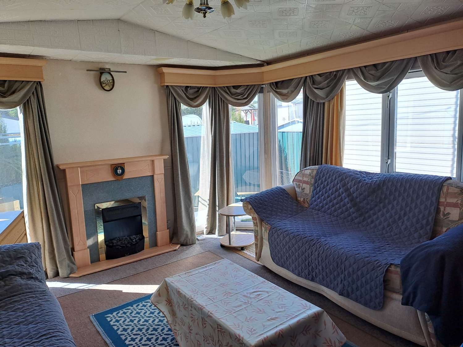 Unique BK Senator mobile home with extension and stoarge sheds