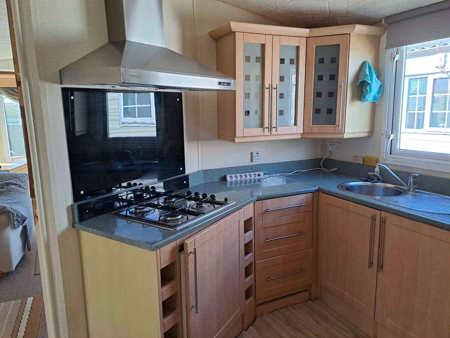 Unique BK Senator mobile home with extension and stoarge sheds