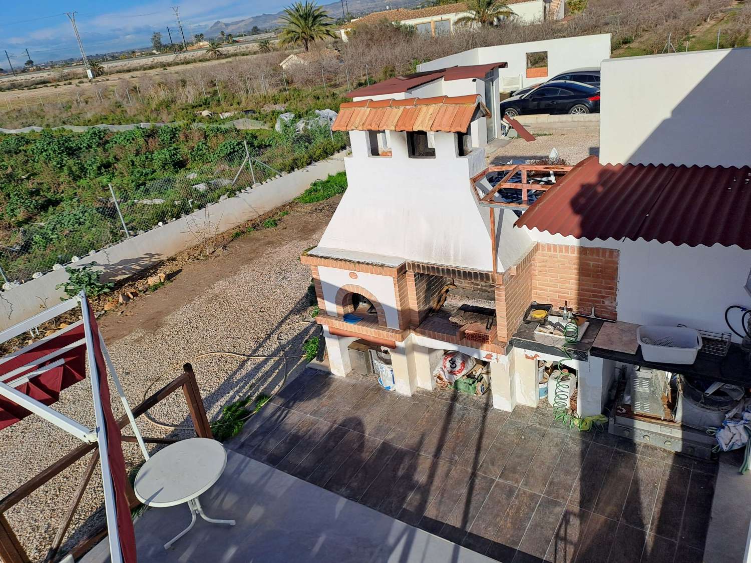 A large country house with pool and mountain views